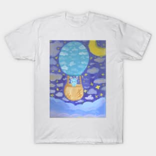 Kawaii Hot Air Ballon Bunny T-Shirt